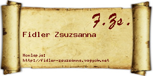 Fidler Zsuzsanna névjegykártya